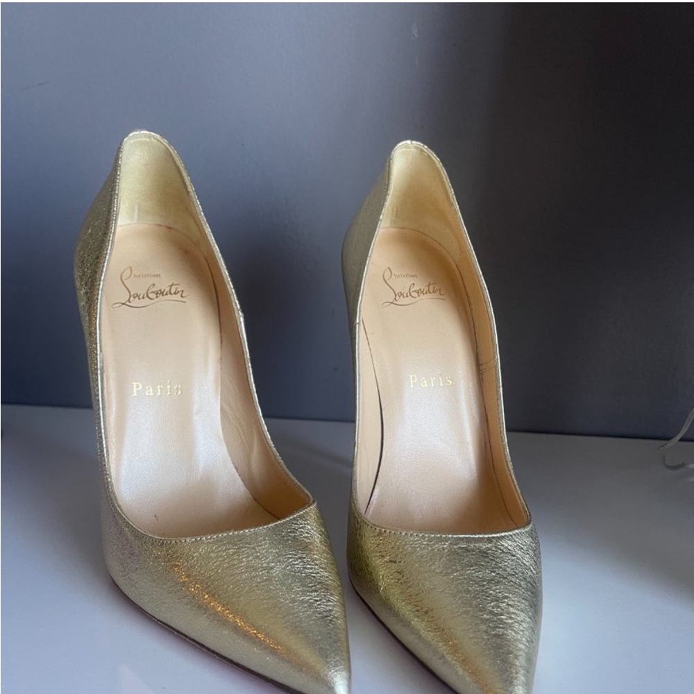 Christian Louboutin Gold Heels